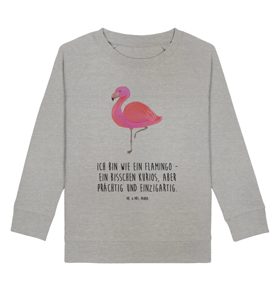 Organic Kinder Pullover Flamingo classic Kinder Pullover, Kinder Sweatshirt, Jungen, Mädchen, Flamingo, Einzigartig, Selbstliebe, Stolz, ich, für mich, Spruch, Freundin, Freundinnen, Außenseiter, Sohn, Tochter, Geschwister