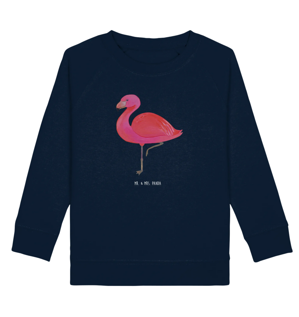 Organic Kinder Pullover Flamingo classic Kinder Pullover, Kinder Sweatshirt, Jungen, Mädchen, Flamingo, Einzigartig, Selbstliebe, Stolz, ich, für mich, Spruch, Freundin, Freundinnen, Außenseiter, Sohn, Tochter, Geschwister