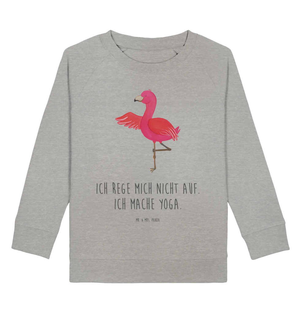 Organic Kinder Pullover Flamingo Yoga Kinder Pullover, Kinder Sweatshirt, Jungen, Mädchen, Flamingo, Vogel, Yoga, Namaste, Achtsamkeit, Yoga-Übung, Entspannung, Ärger, Aufregen, Tiefenentspannung