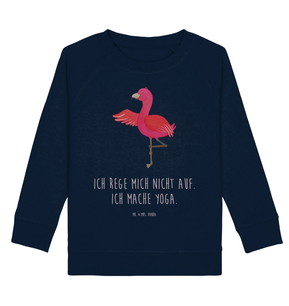 Organic Kinder Pullover Flamingo Yoga Kinder Pullover, Kinder Sweatshirt, Jungen, Mädchen, Flamingo, Vogel, Yoga, Namaste, Achtsamkeit, Yoga-Übung, Entspannung, Ärger, Aufregen, Tiefenentspannung