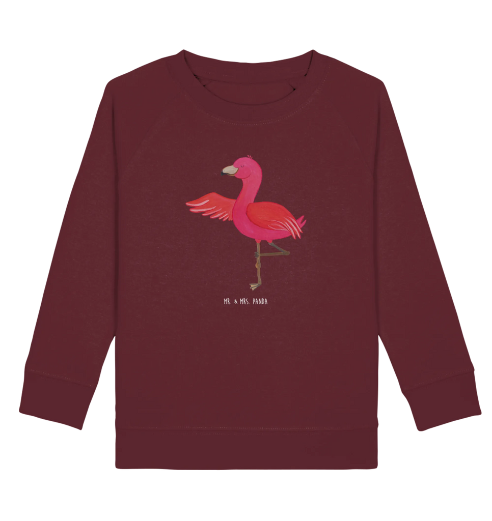 Organic Kinder Pullover Flamingo Yoga Kinder Pullover, Kinder Sweatshirt, Jungen, Mädchen, Flamingo, Vogel, Yoga, Namaste, Achtsamkeit, Yoga-Übung, Entspannung, Ärger, Aufregen, Tiefenentspannung