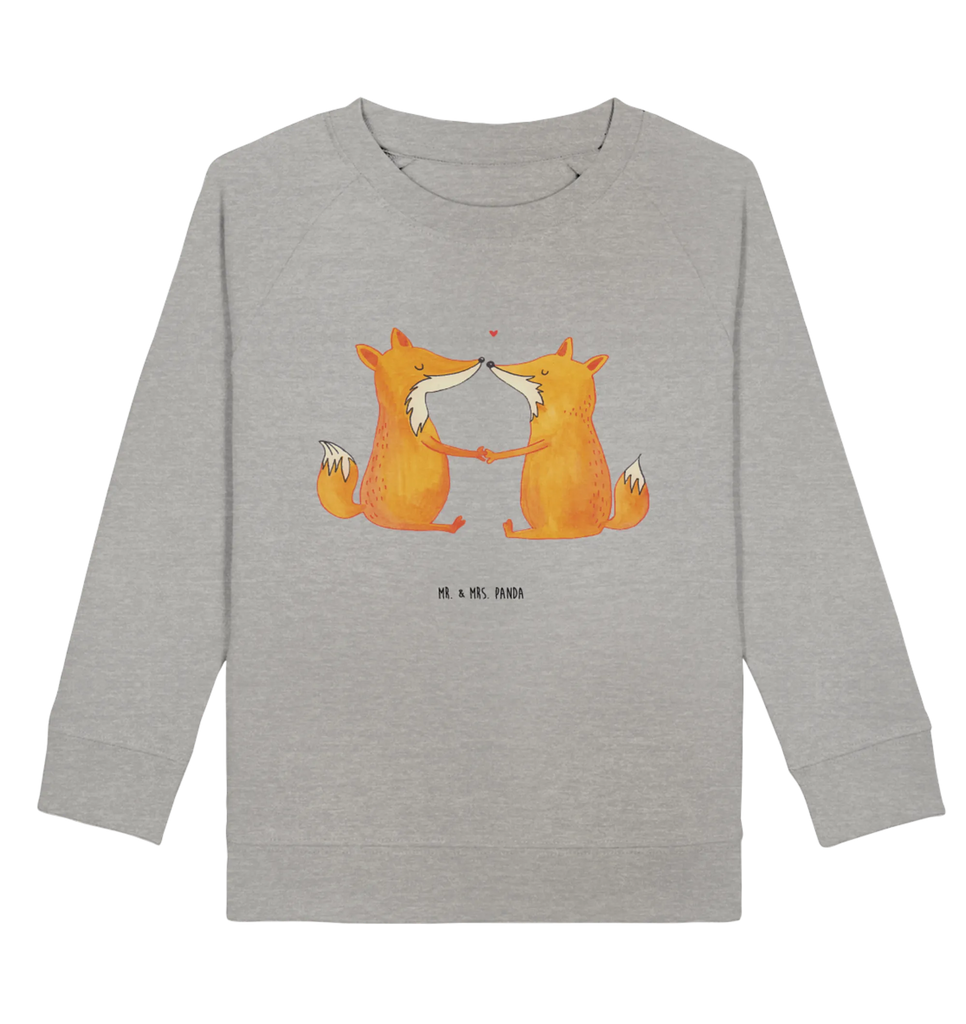 Organic Kinder Pullover Füchse Liebe Kinder Pullover, Kinder Sweatshirt, Jungen, Mädchen, Fuchs, Füchse, Fox, Liebe, Liebespaar, Paar, Partner, Freundin, Freund, Ehe, Verlobte, Ehemann, Ehefrau, Liebesbeweis