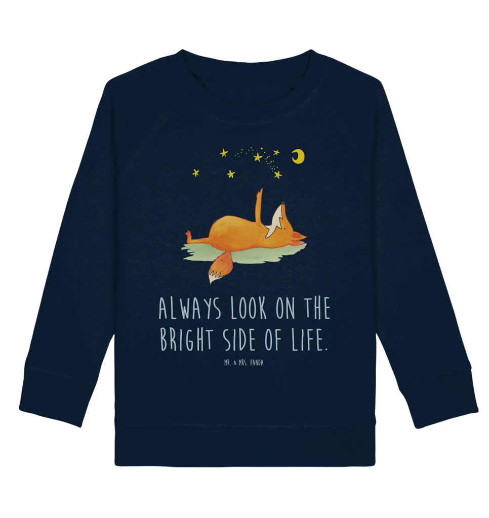 Organic Kinder Pullover Fuchs Sterne Kinder Pullover, Kinder Sweatshirt, Jungen, Mädchen, Fuchs, Füchse, tröstende Worte, Spruch positiv, Spruch schön, Romantik, Always Look on the Bright Side of Life