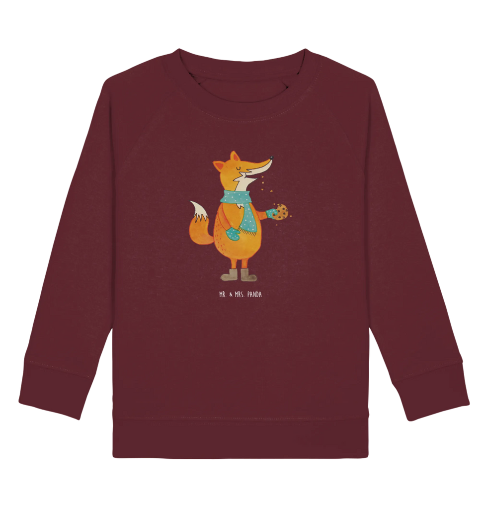 Organic Kinder Pullover Fuchs Keks Kinder Pullover, Kinder Sweatshirt, Jungen, Mädchen, Fuchs, Füchse, Backen Spruch, Kekse, Winter, Weihnachtszeit, Plätzchen, Liebe, Küche Deko