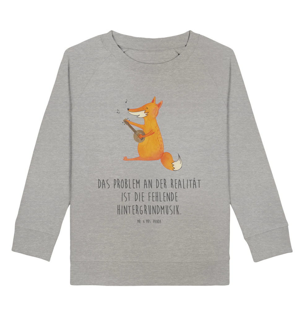 Organic Kinder Pullover Fuchs Gitarre Kinder Pullover, Kinder Sweatshirt, Jungen, Mädchen, Fuchs, Füchse, Geschenk Musiker, Musik Spruch, Musikerin, Sänger, Sängerin, Gitarre