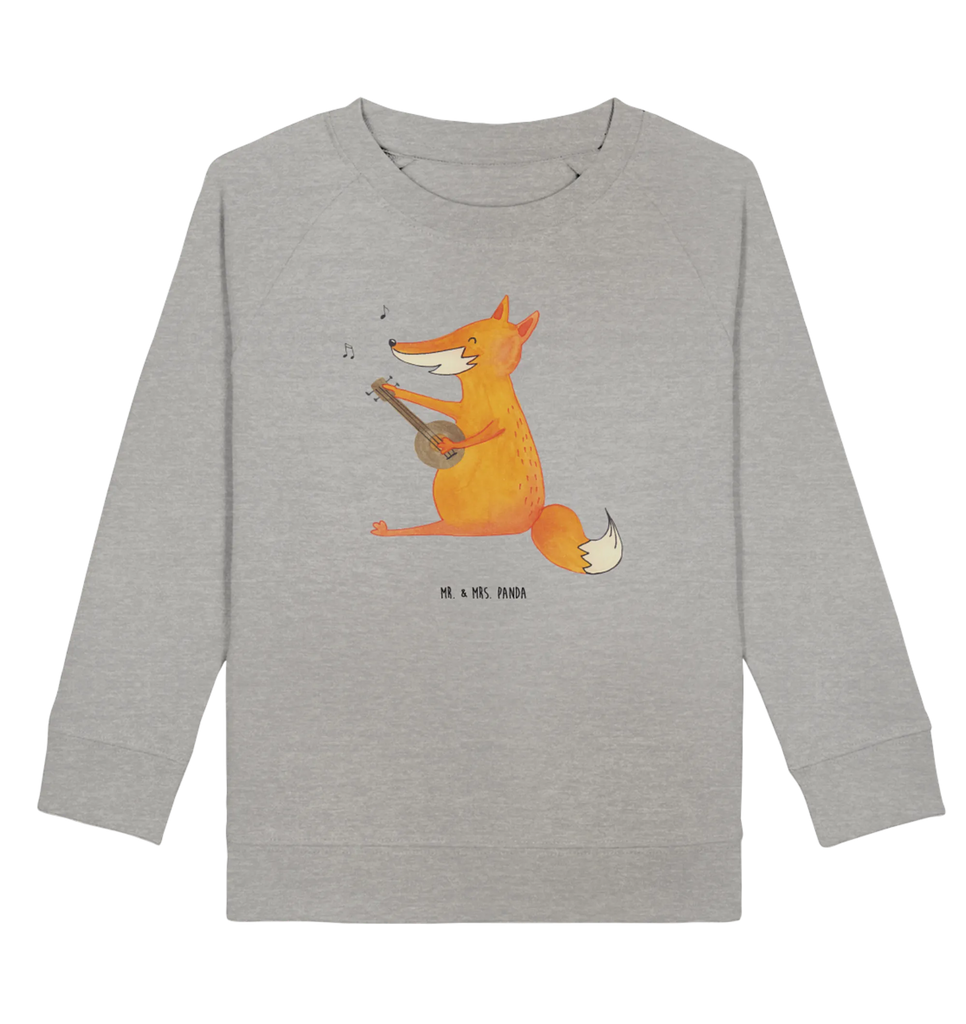 Organic Kinder Pullover Fuchs Gitarre Kinder Pullover, Kinder Sweatshirt, Jungen, Mädchen, Fuchs, Füchse, Geschenk Musiker, Musik Spruch, Musikerin, Sänger, Sängerin, Gitarre