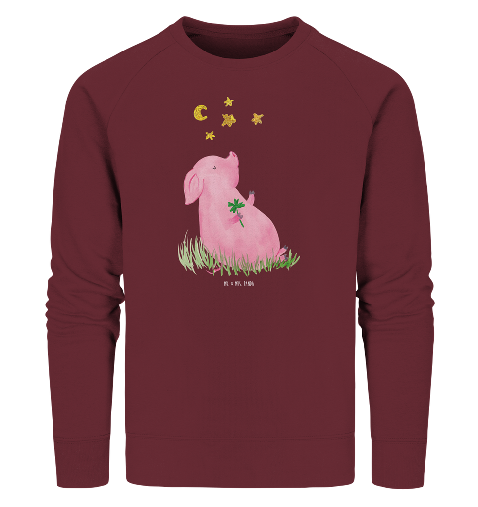 Organic Pullover Schwein Glück Pullover, Pullover Männer, Pullover Frauen, Sweatshirt, Sweatshirt Männer, Sweatshirt Frauen, Unisex, Tiermotive, Gute Laune, lustige Sprüche, Tiere, Glücksschwein. Glück, Schwein, Schweinchen, Sterne, Sernchen, Ziele, Träume, Motivation, Glücksbringer