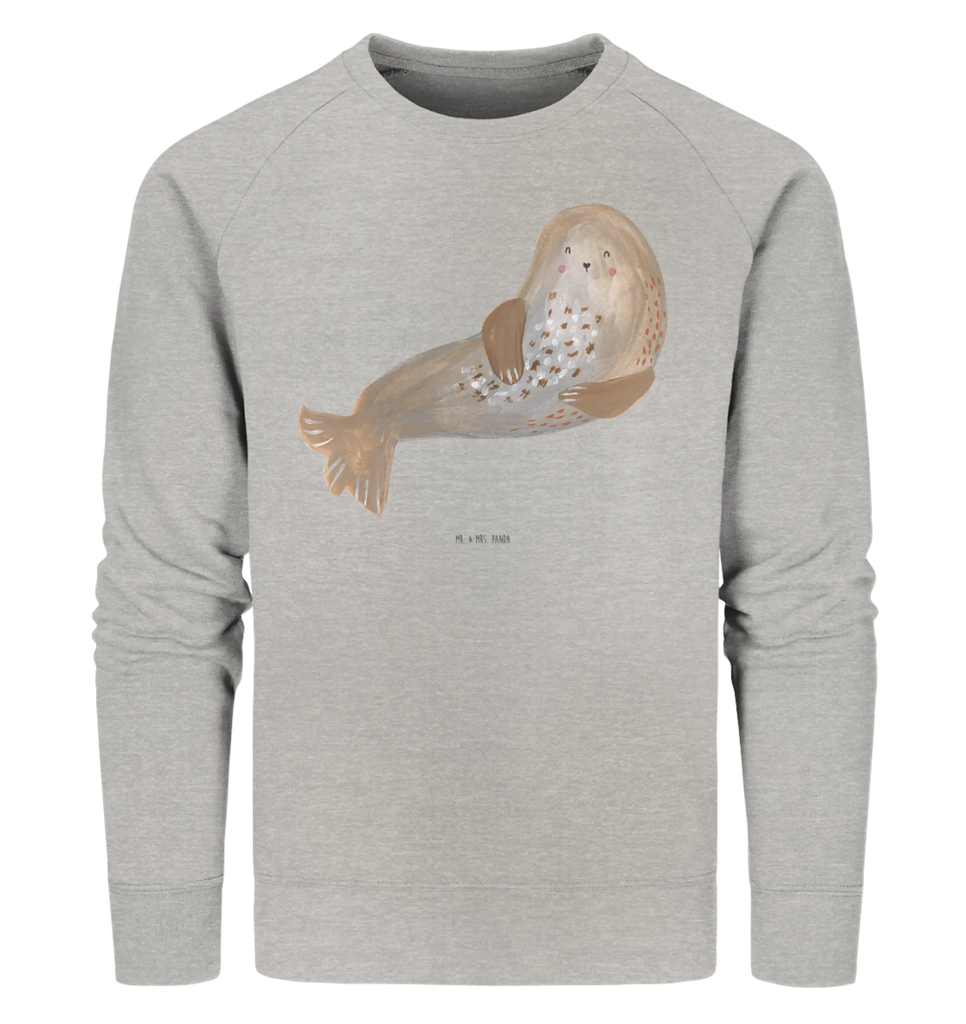 Organic Pullover Robbe Lachen Pullover, Pullover Männer, Pullover Frauen, Sweatshirt, Sweatshirt Männer, Sweatshirt Frauen, Unisex, Tiermotive, Gute Laune, lustige Sprüche, Tiere, Robbe, Robben, Seehund, Strand, Meerestier, Ostsee, Nordsee