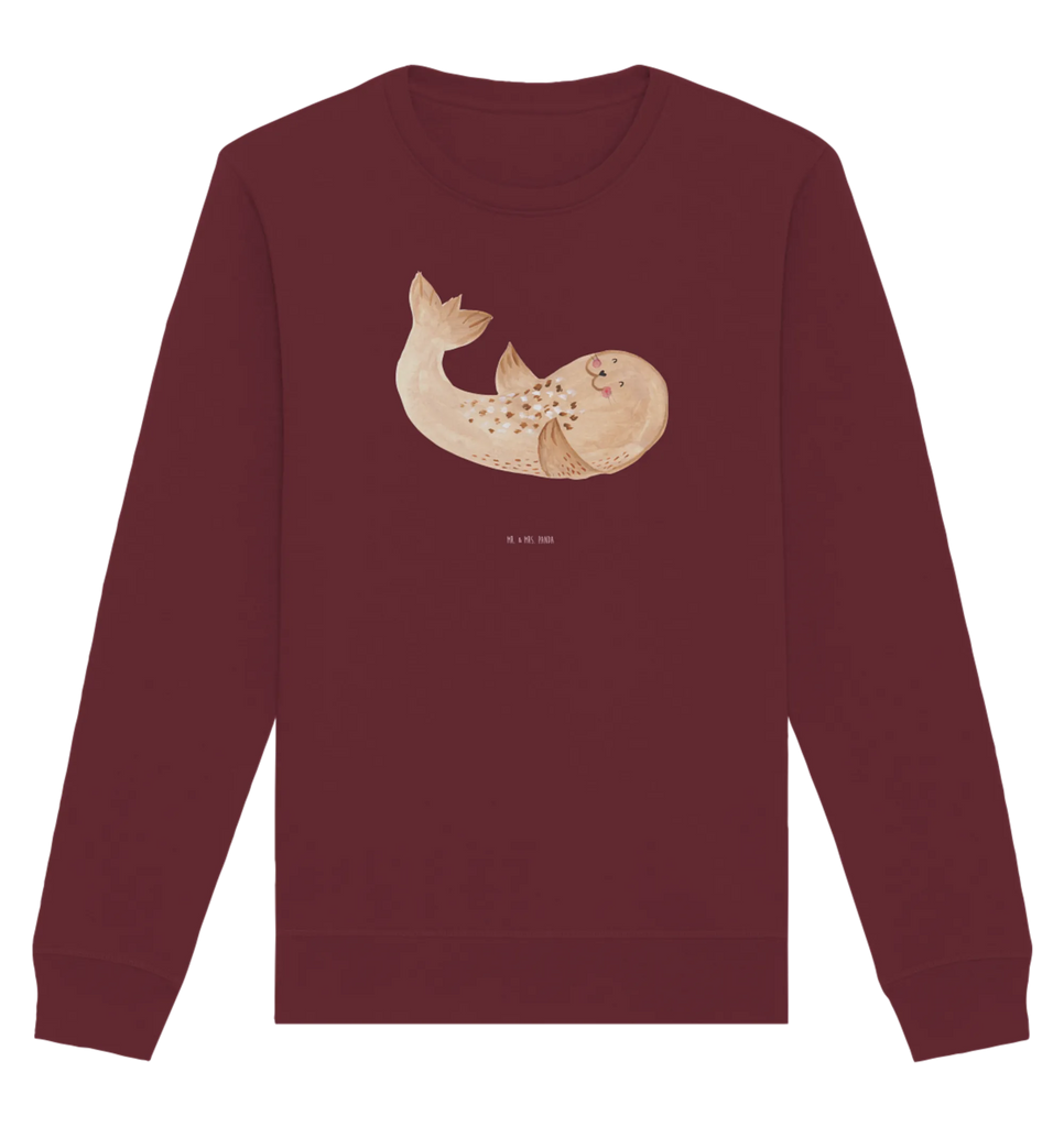 Organic Pullover Robbe Liegen Pullover, Pullover Männer, Pullover Frauen, Sweatshirt, Sweatshirt Männer, Sweatshirt Frauen, Unisex, Tiermotive, Gute Laune, lustige Sprüche, Tiere, Robbe, Robben, Seehund, Strand, Meerestier, Ostsee, Nordsee, Lachen, Freude