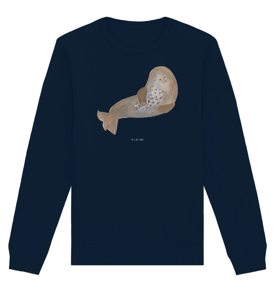 Organic Pullover Robbe Lachen Pullover, Pullover Männer, Pullover Frauen, Sweatshirt, Sweatshirt Männer, Sweatshirt Frauen, Unisex, Tiermotive, Gute Laune, lustige Sprüche, Tiere, Robbe, Robben, Seehund, Strand, Meerestier, Ostsee, Nordsee