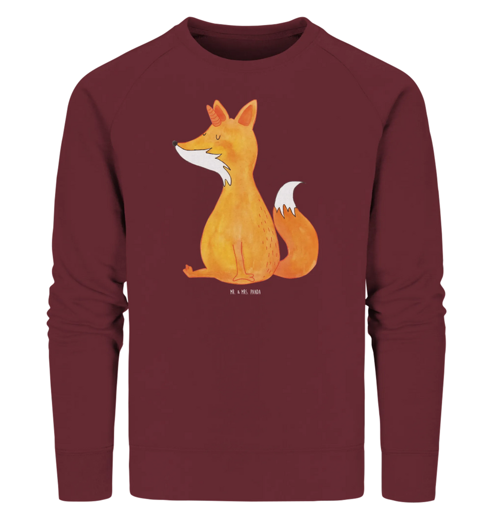 Organic Pullover Einhorn Wunsch Pullover, Pullover Männer, Pullover Frauen, Sweatshirt, Sweatshirt Männer, Sweatshirt Frauen, Unisex, Einhorn, Einhörner, Einhorn Deko, Unicorn, Fuchs, Unicorns, Fuchshörnchen, Fuchshorn, Foxycorn, Füchse