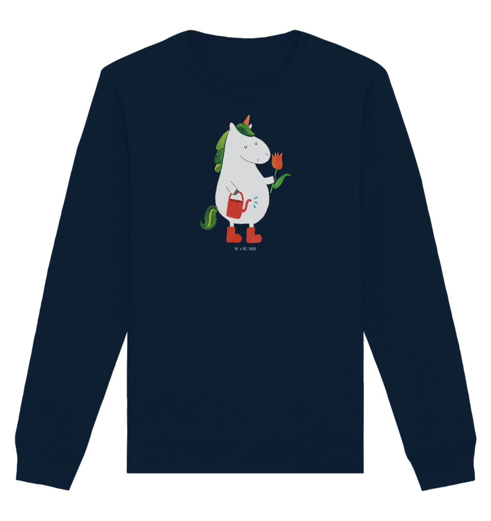 Organic Pullover Einhorn Gärtner Pullover, Pullover Männer, Pullover Frauen, Sweatshirt, Sweatshirt Männer, Sweatshirt Frauen, Unisex, Einhorn, Einhörner, Einhorn Deko, Unicorn, Luftballon, Gießkanne, Giesskanne, Lebenslust, Freude, Blume, Freundin, Garten, Stiefel