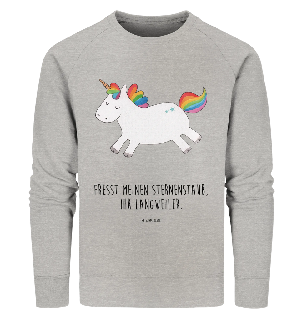 Organic Pullover Einhorn Happy Pullover, Pullover Männer, Pullover Frauen, Sweatshirt, Sweatshirt Männer, Sweatshirt Frauen, Unisex, Einhorn, Einhörner, Einhorn Deko, Unicorn, glücklich, fröhlich, Spaß, Freude, Lebensfreude, witzig, spannend, Lächeln, Lachen