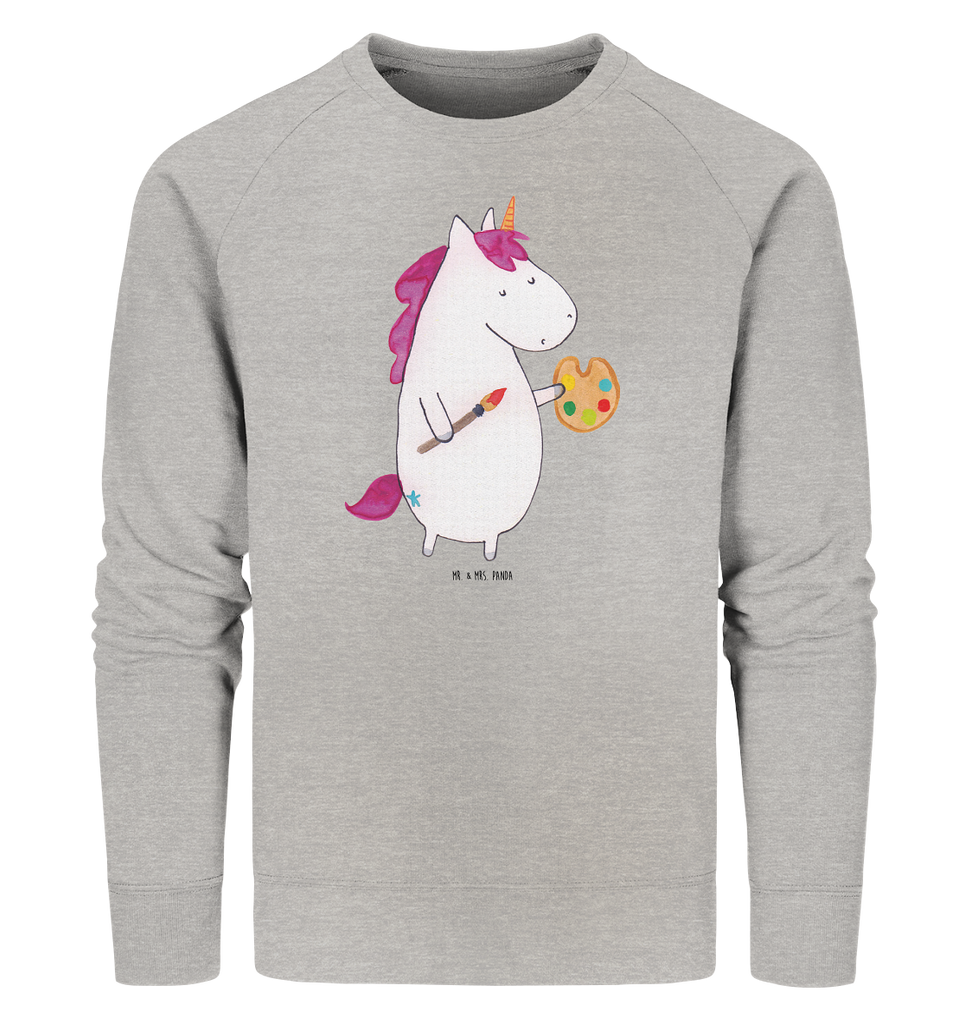 Organic Pullover Einhorn Künstler Pullover, Pullover Männer, Pullover Frauen, Sweatshirt, Sweatshirt Männer, Sweatshirt Frauen, Unisex, Einhorn, Einhörner, Einhorn Deko, Pegasus, Unicorn, Englisch, Künstler, Artist, Malen, Zeichnen, Welt, Farbe, Stift, Pinsel, Geschenk, Maler