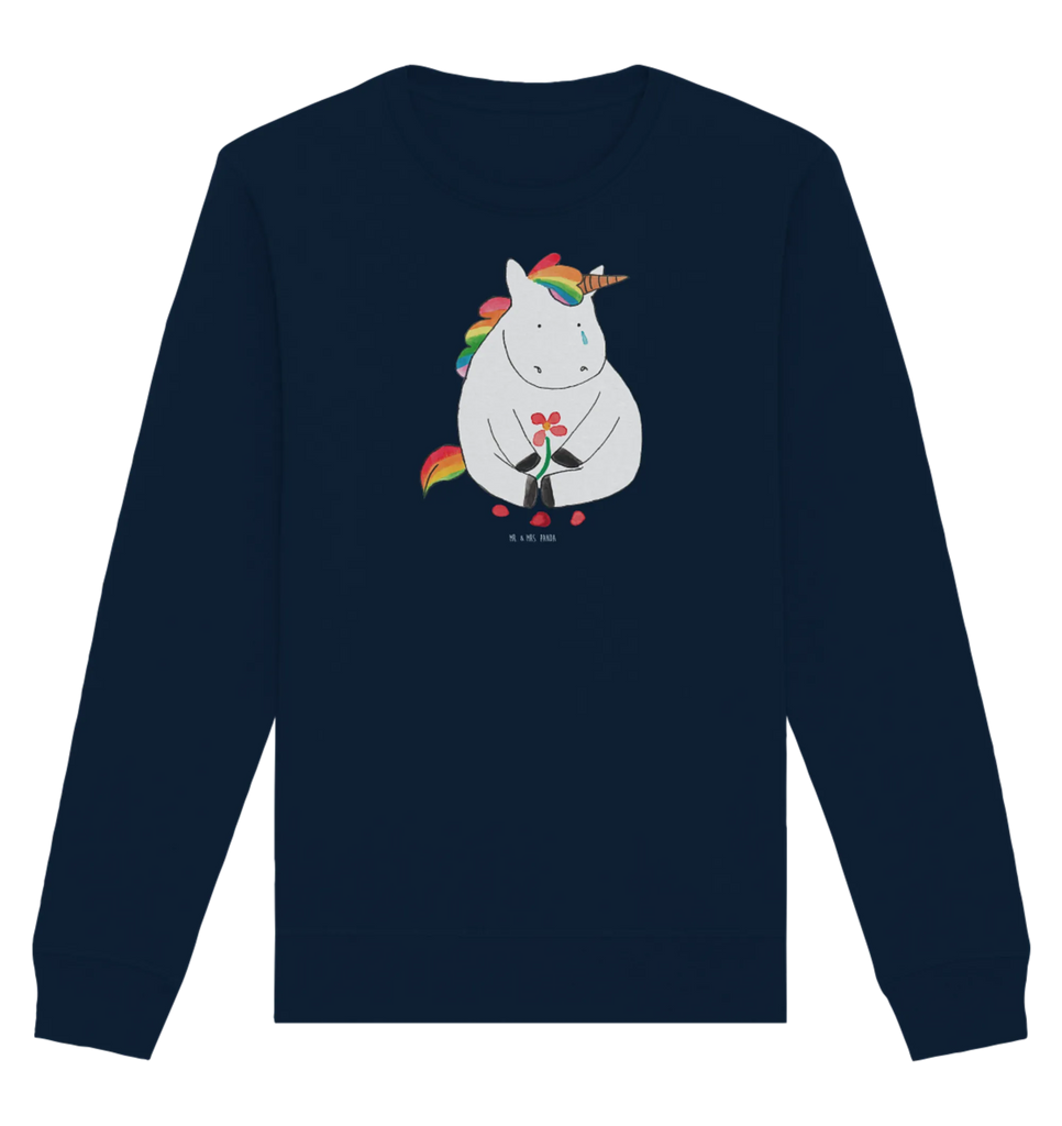 Organic Pullover Einhorn Traurig Pullover, Pullover Männer, Pullover Frauen, Sweatshirt, Sweatshirt Männer, Sweatshirt Frauen, Unisex, Einhorn, Einhörner, Einhorn Deko, Pegasus, Unicorn, Glitzer, Trösten. Freundschaft, Freunde, Liebe, Trauer, Grußkarte, Blume