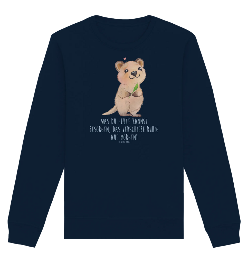 Organic Pullover Quokka Happy Pullover, Pullover Männer, Pullover Frauen, Sweatshirt, Sweatshirt Männer, Sweatshirt Frauen, Unisex, Tiermotive, Gute Laune, lustige Sprüche, Tiere, Quokka, Verschieben, Aufschieberitis, Lustiger Spruch, Niedliches Tier, Dinge erledigen