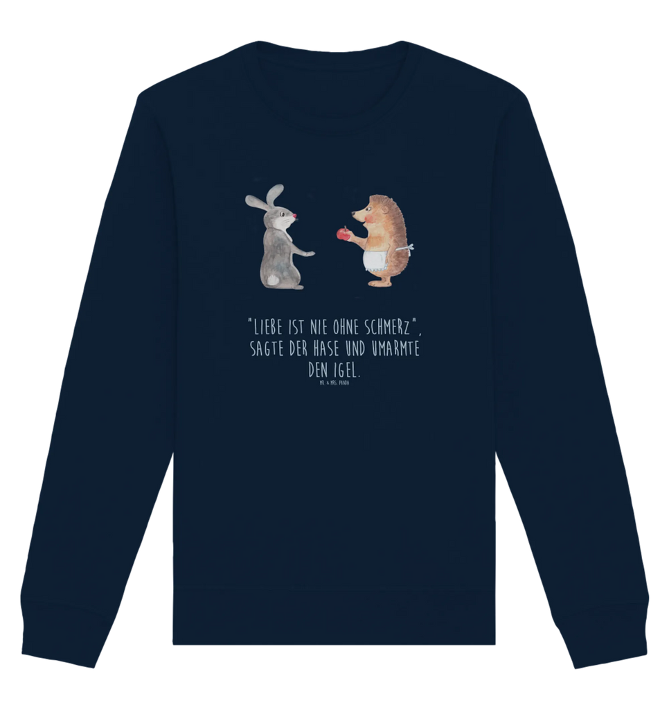 Organic Pullover Hase Igel Pullover, Pullover Männer, Pullover Frauen, Sweatshirt, Sweatshirt Männer, Sweatshirt Frauen, Unisex, Tiermotive, Gute Laune, lustige Sprüche, Tiere, Igel und Hase, Igel, Hase, Liebe Spruch, Liebeskummer Geschenk, Herzschmerz, Trösten, Trennungsschmerz, Spruch romantisch