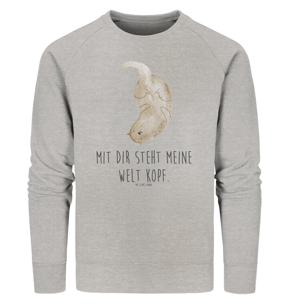 Organic Pullover Otter Kopfüber Pullover, Pullover Männer, Pullover Frauen, Sweatshirt, Sweatshirt Männer, Sweatshirt Frauen, Unisex, Otter, Fischotter, Seeotter, Otter Seeotter See Otter