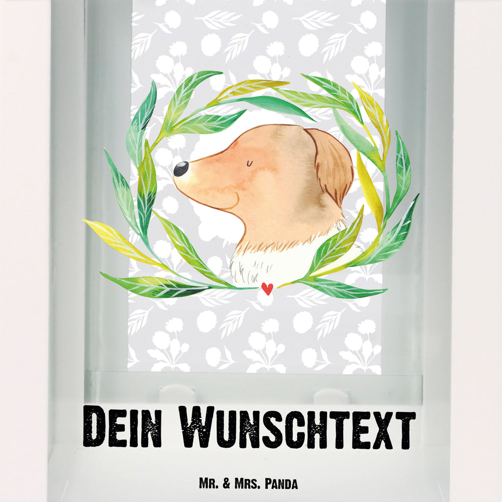 Personalisierte Deko Laterne Hund Ranke Gartenlampe, Gartenleuchte, Gartendekoration, Gartenlicht, Laterne  kleine Laternen, XXL Laternen, Laterne groß, Hund, Hundemotiv, Haustier, Hunderasse, Tierliebhaber, Hundebesitzer, Sprüche, Ranke, Therapie, Selbsttherapie, Hundeliebe, Hundeglück, Hunde