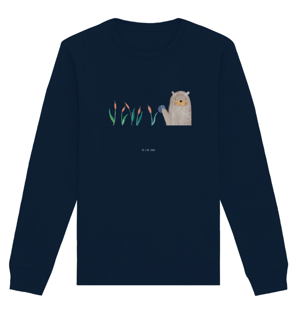 Organic Pullover Otter Stein Pullover, Pullover Männer, Pullover Frauen, Sweatshirt, Sweatshirt Männer, Sweatshirt Frauen, Unisex, Otter, Fischotter, Seeotter, Otter Seeotter See Otter