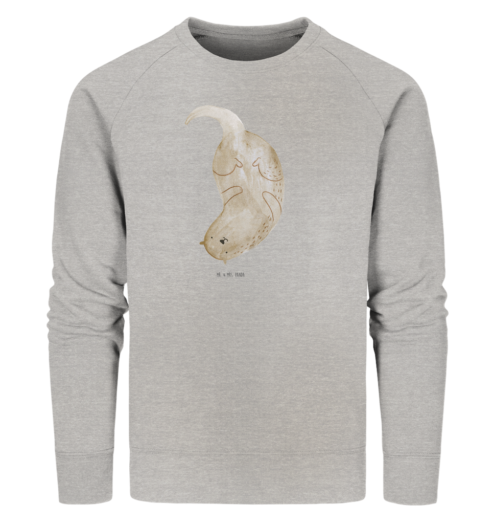 Organic Pullover Otter Kopfüber Pullover, Pullover Männer, Pullover Frauen, Sweatshirt, Sweatshirt Männer, Sweatshirt Frauen, Unisex, Otter, Fischotter, Seeotter, Otter Seeotter See Otter