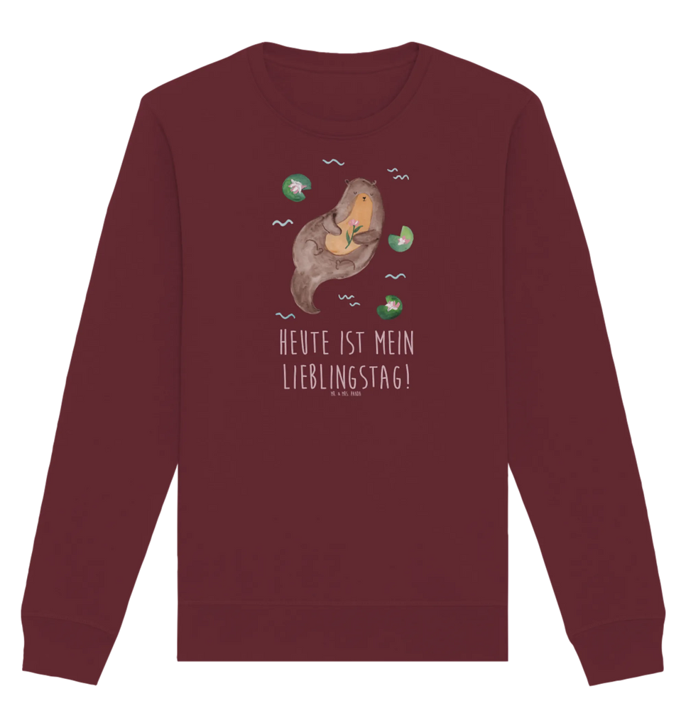 Organic Pullover Otter Seerose Pullover, Pullover Männer, Pullover Frauen, Sweatshirt, Sweatshirt Männer, Sweatshirt Frauen, Unisex, Otter, Fischotter, Seeotter, Otter Seeotter See Otter