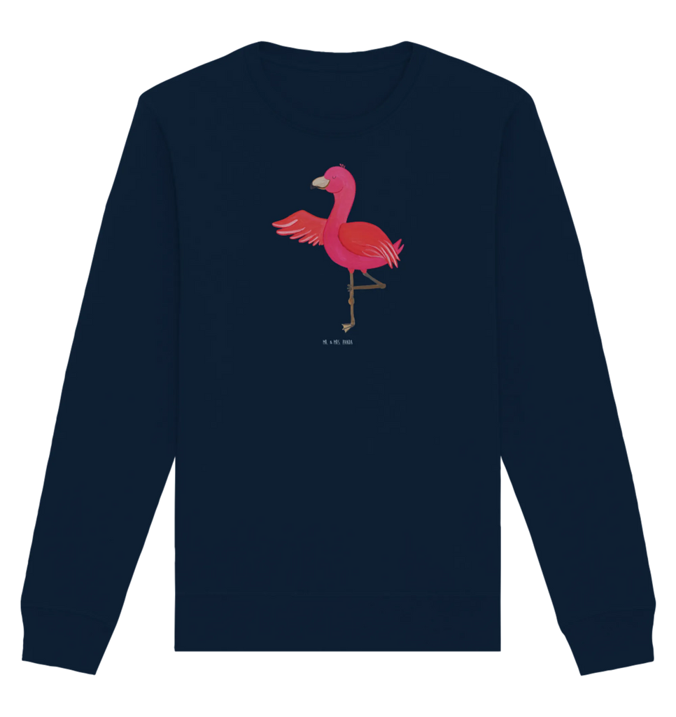 Organic Pullover Flamingo Yoga Pullover, Pullover Männer, Pullover Frauen, Sweatshirt, Sweatshirt Männer, Sweatshirt Frauen, Unisex, Flamingo, Vogel, Yoga, Namaste, Achtsamkeit, Yoga-Übung, Entspannung, Ärger, Aufregen, Tiefenentspannung