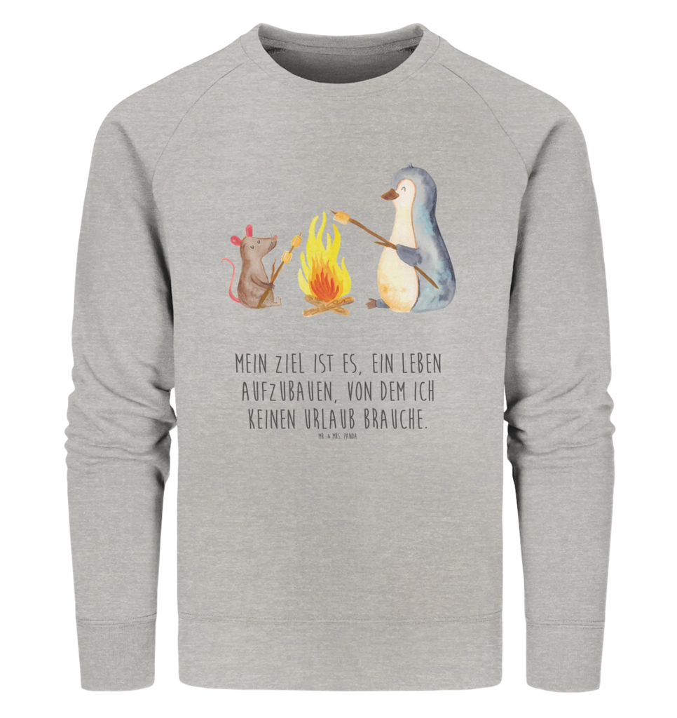 Organic Pullover Pinguin Lagerfeuer Pullover, Pullover Männer, Pullover Frauen, Sweatshirt, Sweatshirt Männer, Sweatshirt Frauen, Unisex, Pinguin, Maus, Pinguine, Lagerfeuer, Leben, Arbeit, Job, Motivation, Büro, Büroalltag, Lebensspruch, Lebensmotivation, Neustart, Liebe, grillen, Feuer, Marshmallows