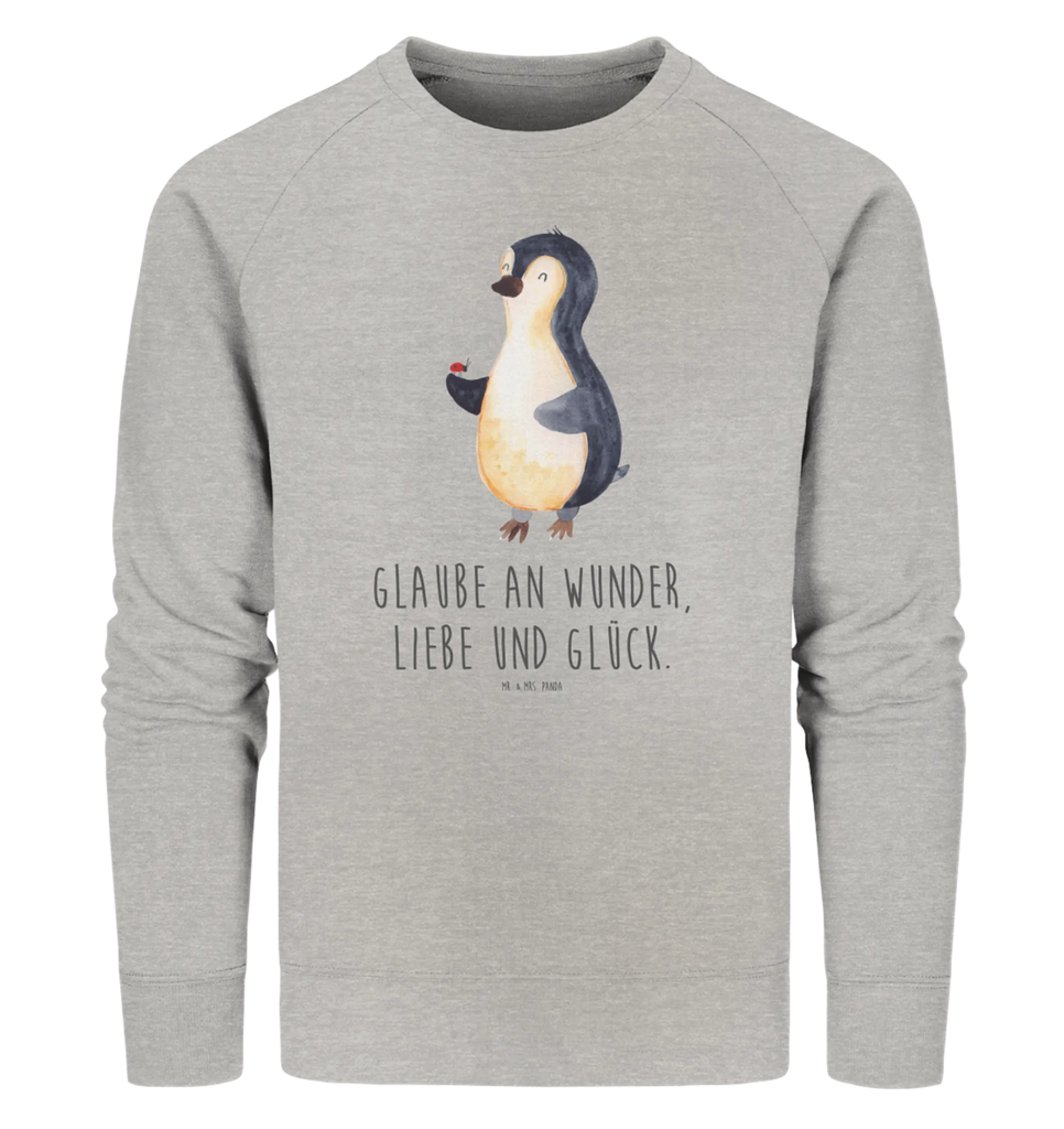 Organic Pullover Pinguin Marienkäfer Pullover, Pullover Männer, Pullover Frauen, Sweatshirt, Sweatshirt Männer, Sweatshirt Frauen, Unisex, Pinguin, Pinguine, Marienkäfer, Liebe, Wunder, Glück, Freude, Lebensfreude