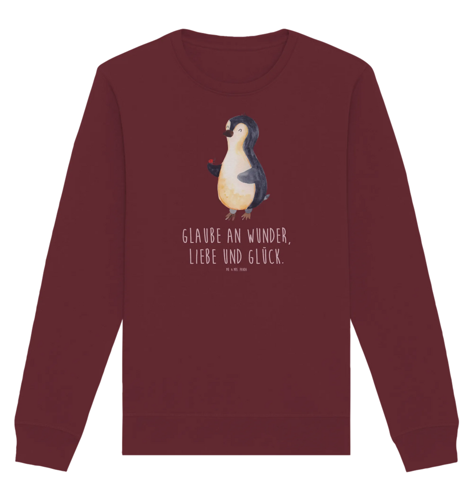 Organic Pullover Pinguin Marienkäfer Pullover, Pullover Männer, Pullover Frauen, Sweatshirt, Sweatshirt Männer, Sweatshirt Frauen, Unisex, Pinguin, Pinguine, Marienkäfer, Liebe, Wunder, Glück, Freude, Lebensfreude