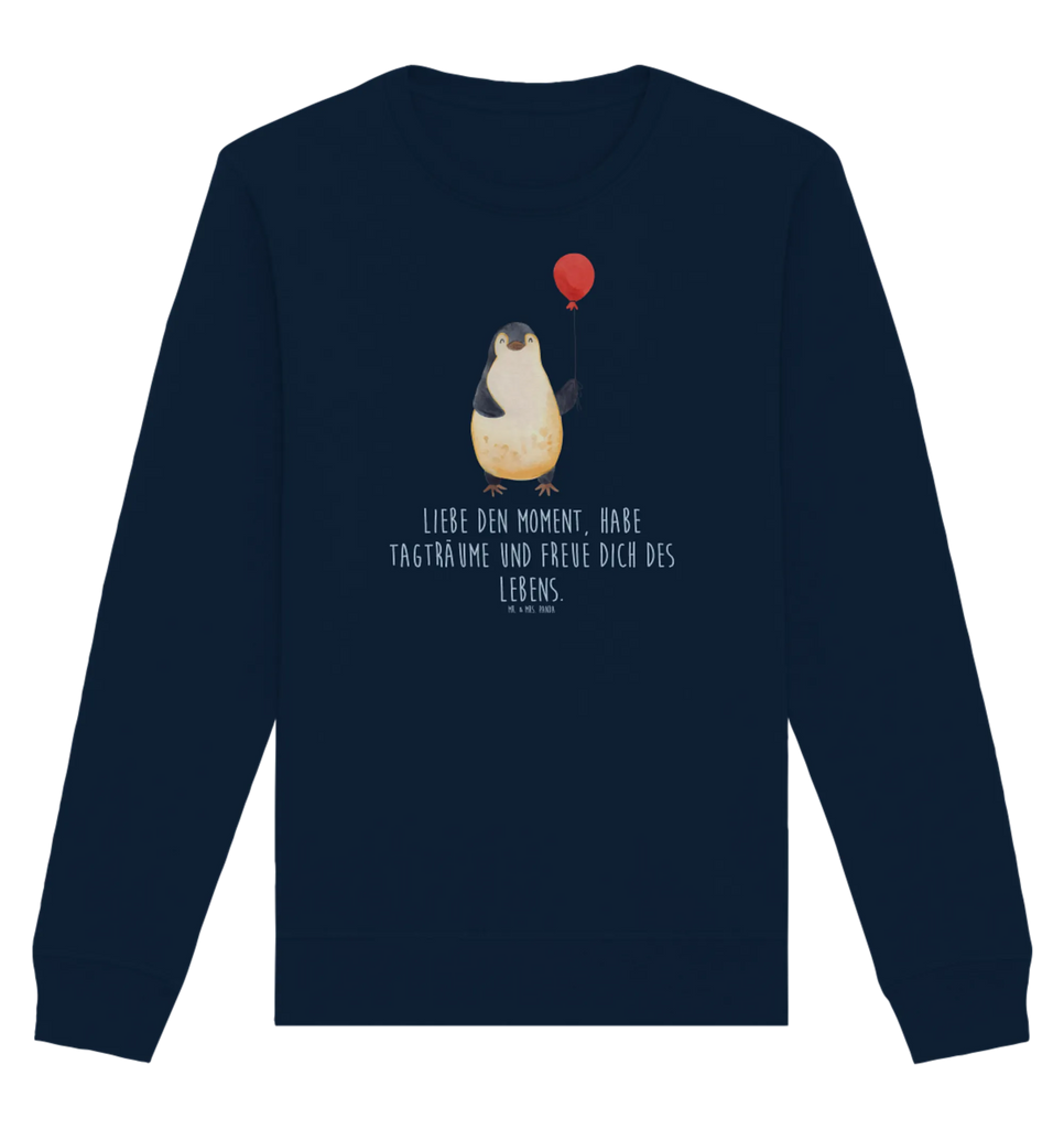 Organic Pullover Pinguin Luftballon Pullover, Pullover Männer, Pullover Frauen, Sweatshirt, Sweatshirt Männer, Sweatshirt Frauen, Unisex, Pinguin, Pinguine, Luftballon, Tagträume, Lebenslust, Geschenk Freundin, Geschenkidee, beste Freundin, Motivation, Neustart, neues Leben, Liebe, Glück