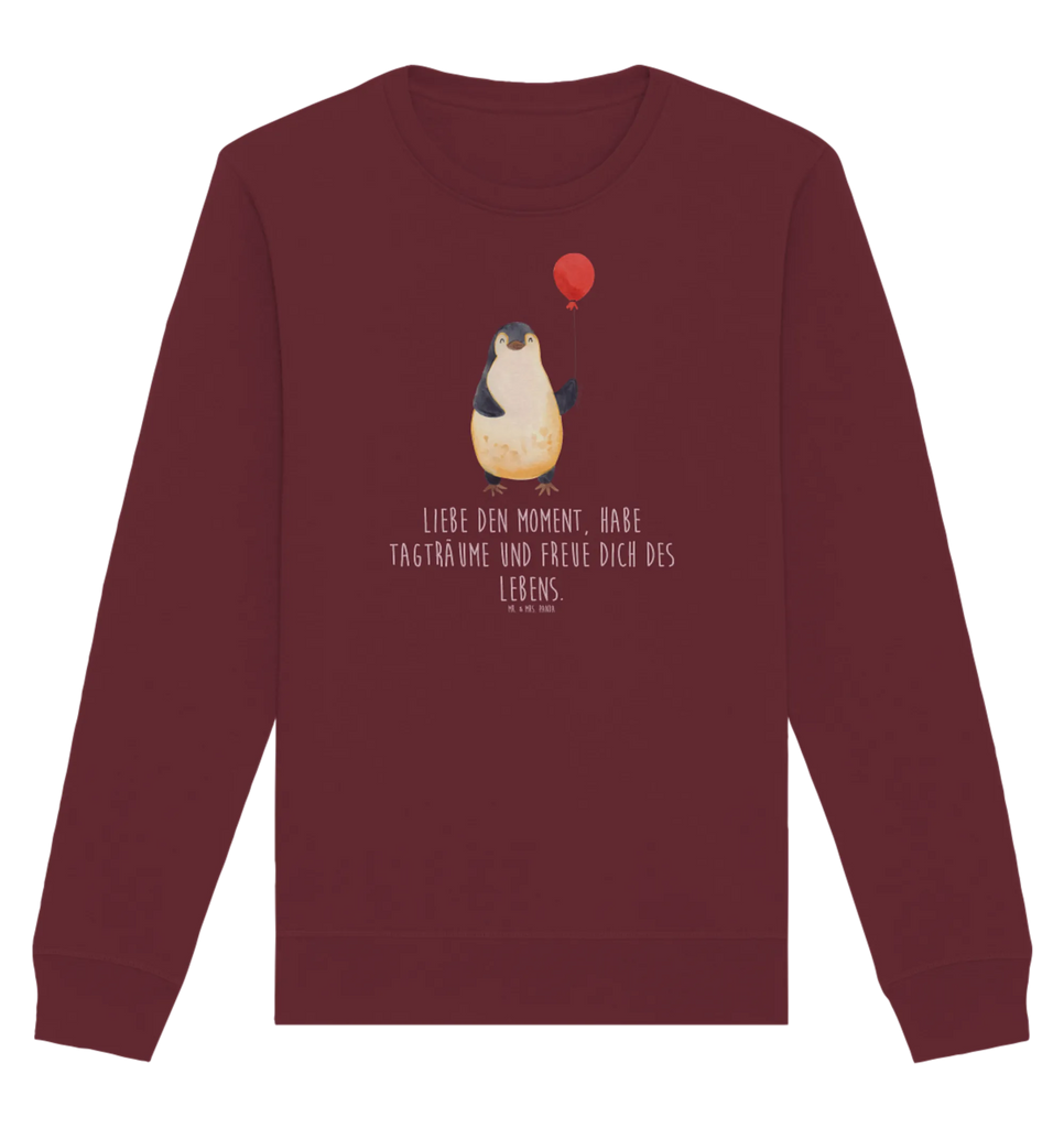 Organic Pullover Pinguin Luftballon Pullover, Pullover Männer, Pullover Frauen, Sweatshirt, Sweatshirt Männer, Sweatshirt Frauen, Unisex, Pinguin, Pinguine, Luftballon, Tagträume, Lebenslust, Geschenk Freundin, Geschenkidee, beste Freundin, Motivation, Neustart, neues Leben, Liebe, Glück