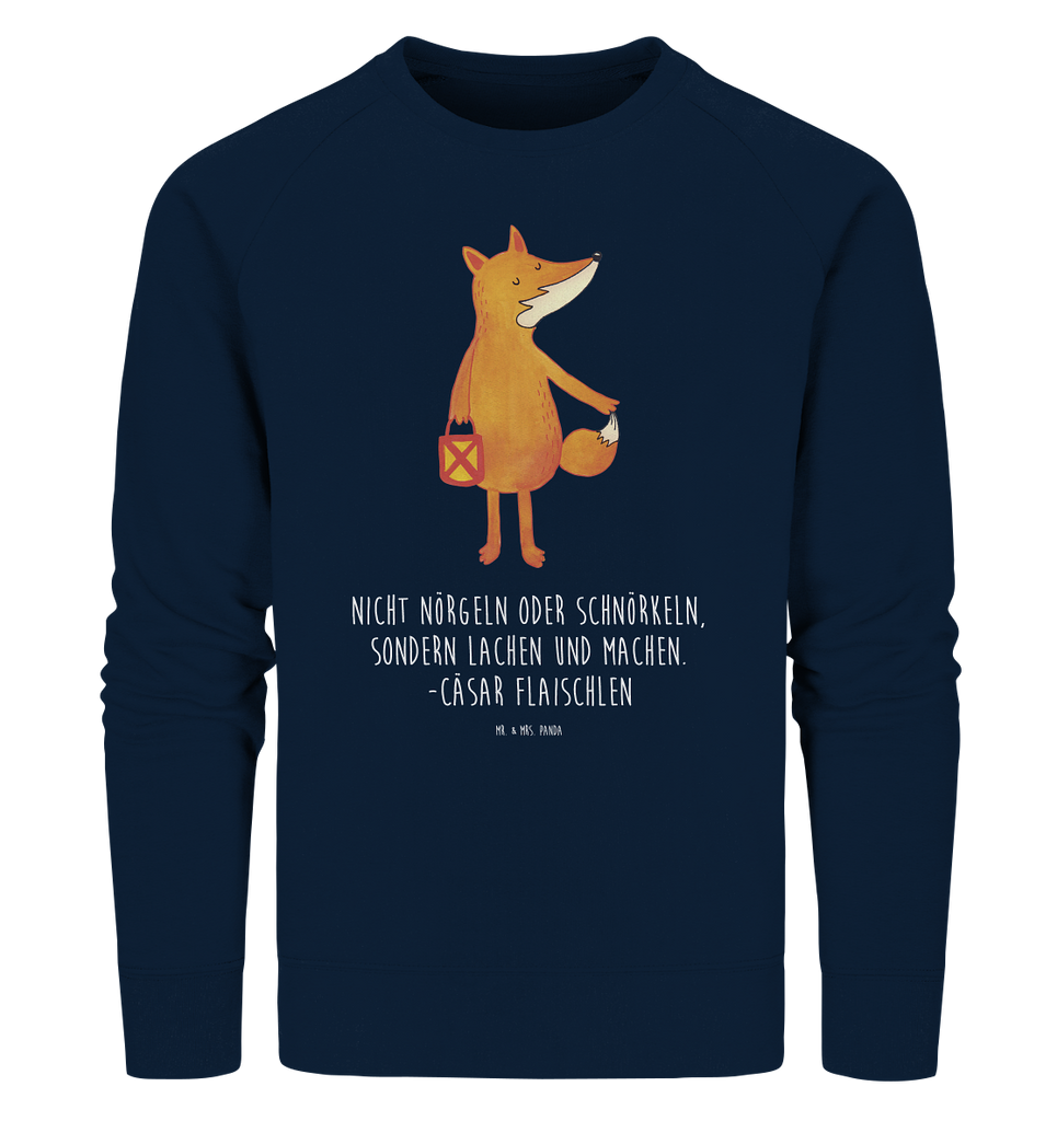 Organic Pullover Fuchs Laterne Pullover, Pullover Männer, Pullover Frauen, Sweatshirt, Sweatshirt Männer, Sweatshirt Frauen, Unisex, Fuchs, Füchse, Spruch trösten, Liebeskummer Spruch, Laterne, Sankt Martin, Laternenumzug, Aufmuntern, Cäsar Otto Hugo Flaischlen