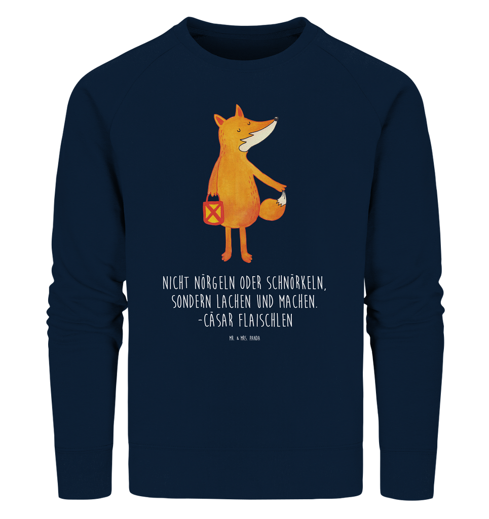 Organic Pullover Fuchs Laterne Pullover, Pullover Männer, Pullover Frauen, Sweatshirt, Sweatshirt Männer, Sweatshirt Frauen, Unisex, Fuchs, Füchse, Spruch trösten, Liebeskummer Spruch, Laterne, Sankt Martin, Laternenumzug, Aufmuntern, Cäsar Otto Hugo Flaischlen