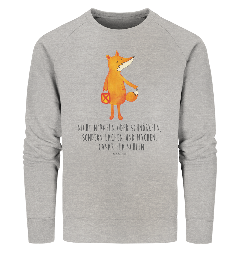 Organic Pullover Fuchs Laterne Pullover, Pullover Männer, Pullover Frauen, Sweatshirt, Sweatshirt Männer, Sweatshirt Frauen, Unisex, Fuchs, Füchse, Spruch trösten, Liebeskummer Spruch, Laterne, Sankt Martin, Laternenumzug, Aufmuntern, Cäsar Otto Hugo Flaischlen