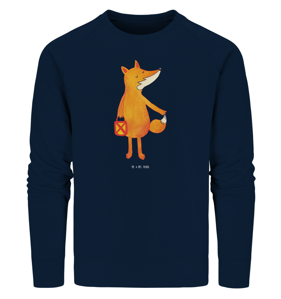 Organic Pullover Fuchs Laterne Pullover, Pullover Männer, Pullover Frauen, Sweatshirt, Sweatshirt Männer, Sweatshirt Frauen, Unisex, Fuchs, Füchse, Spruch trösten, Liebeskummer Spruch, Laterne, Sankt Martin, Laternenumzug, Aufmuntern, Cäsar Otto Hugo Flaischlen