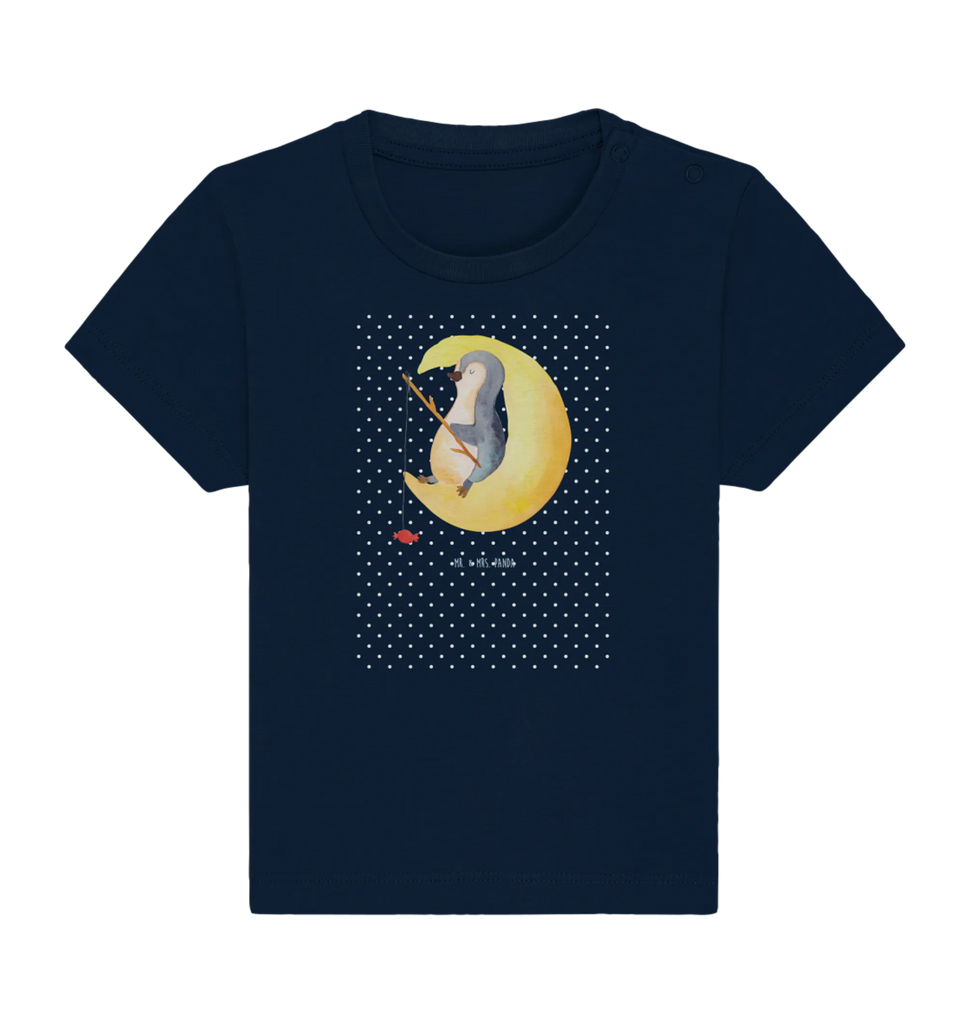 Organic Baby Shirt Pinguin Mond Baby T-Shirt, Jungen Baby T-Shirt, Mädchen Baby T-Shirt, Shirt, Pinguin, Pinguine, Spruch, schlafen, Nachtruhe, Einschlafen, Schlafzimmer, Schlafstörungen, Gästezimmer