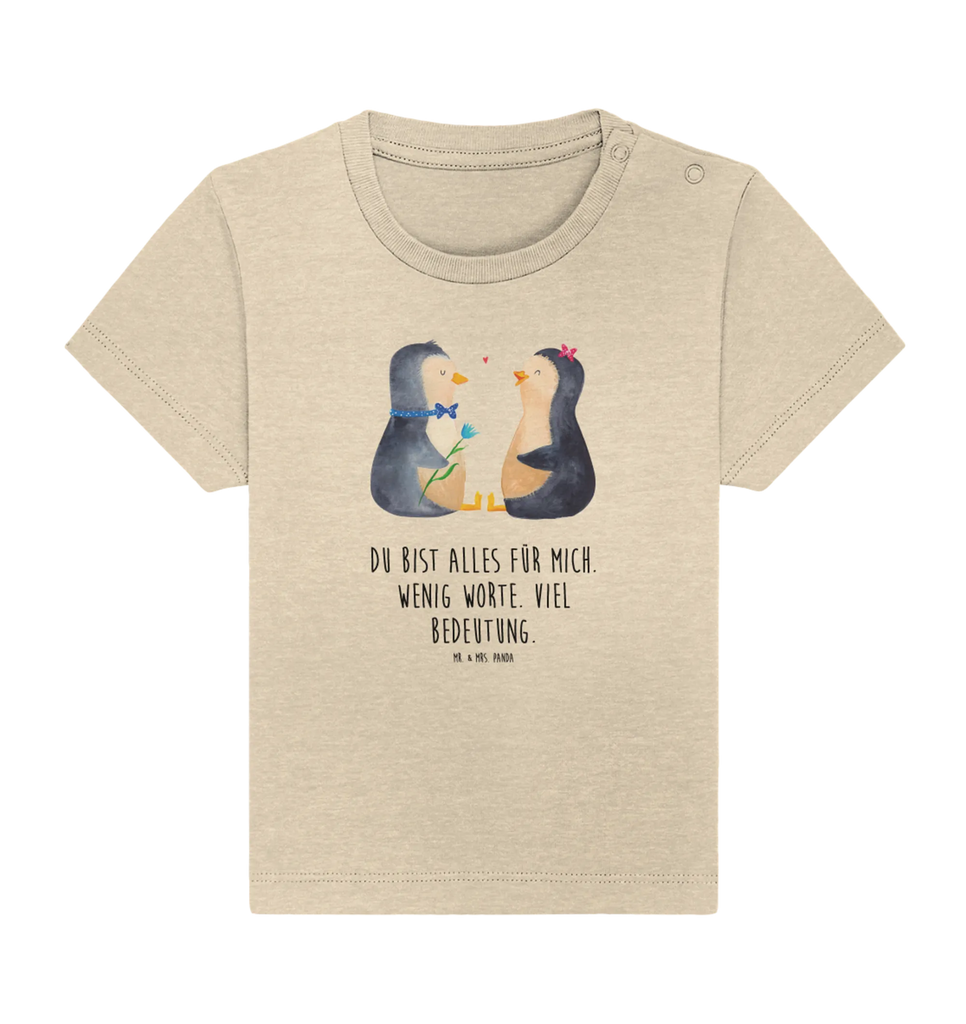 Organic Baby Shirt Pinguin Pärchen Baby T-Shirt, Jungen Baby T-Shirt, Mädchen Baby T-Shirt, Shirt, Pinguin, Pinguine, Liebe, Liebespaar, Liebesbeweis, Liebesgeschenk, Verlobung, Jahrestag, Hochzeitstag, Hochzeit, Hochzeitsgeschenk, große Liebe, Traumpaar