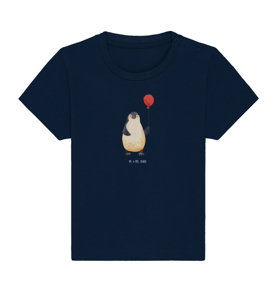 Organic Baby Shirt Pinguin Luftballon Baby T-Shirt, Jungen Baby T-Shirt, Mädchen Baby T-Shirt, Shirt, Pinguin, Pinguine, Luftballon, Tagträume, Lebenslust, Geschenk Freundin, Geschenkidee, beste Freundin, Motivation, Neustart, neues Leben, Liebe, Glück