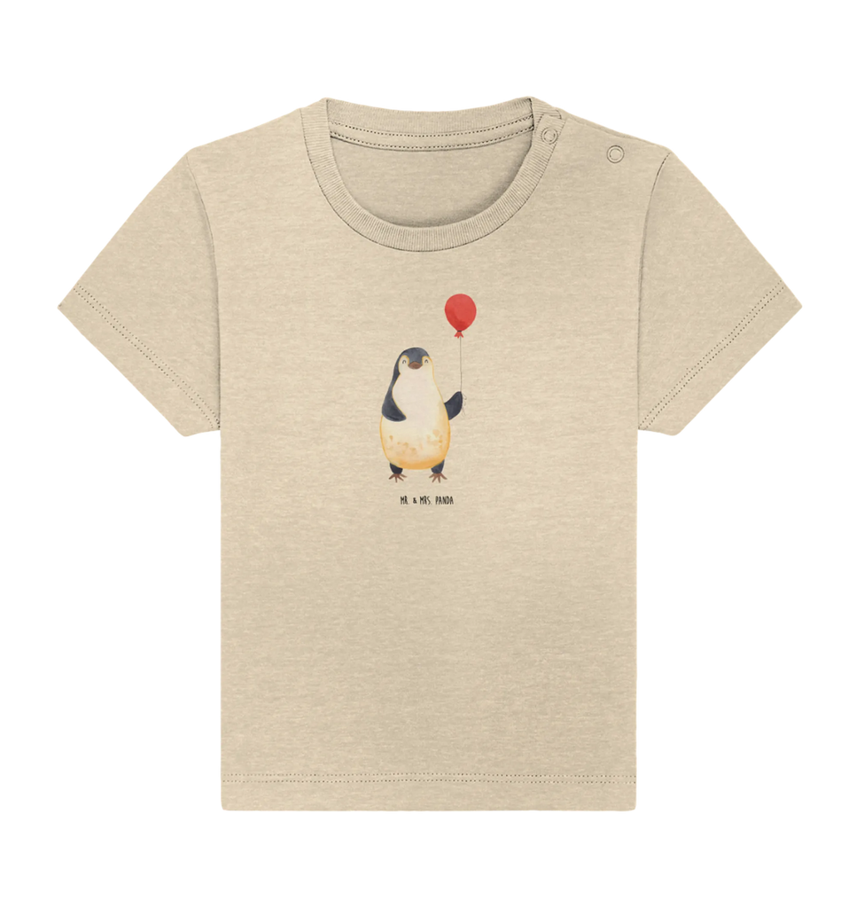 Organic Baby Shirt Pinguin Luftballon Baby T-Shirt, Jungen Baby T-Shirt, Mädchen Baby T-Shirt, Shirt, Pinguin, Pinguine, Luftballon, Tagträume, Lebenslust, Geschenk Freundin, Geschenkidee, beste Freundin, Motivation, Neustart, neues Leben, Liebe, Glück