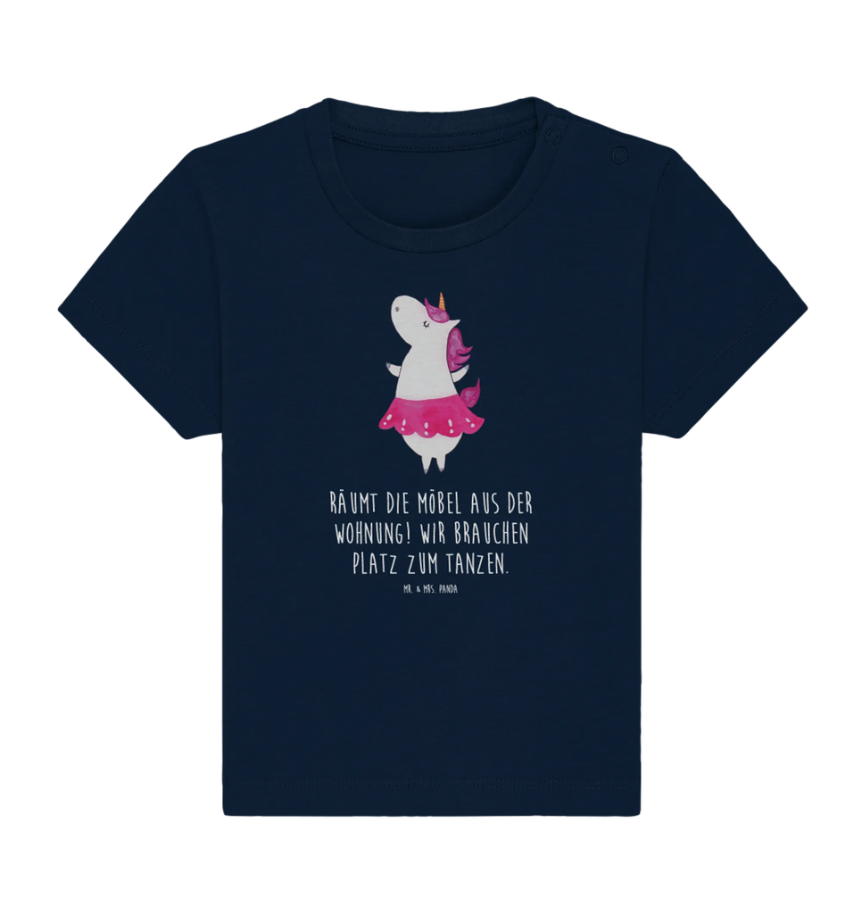 Organic Baby Shirt Einhorn Ballerina Baby T-Shirt, Jungen Baby T-Shirt, Mädchen Baby T-Shirt, Shirt, Einhorn, Einhörner, Einhorn Deko, Pegasus, Unicorn, Tanzen, Ballerina, Party, Wohnung, Spaß, Feiern, Geburtstag, Tänzerin, Lebenslust, Lebensfreude