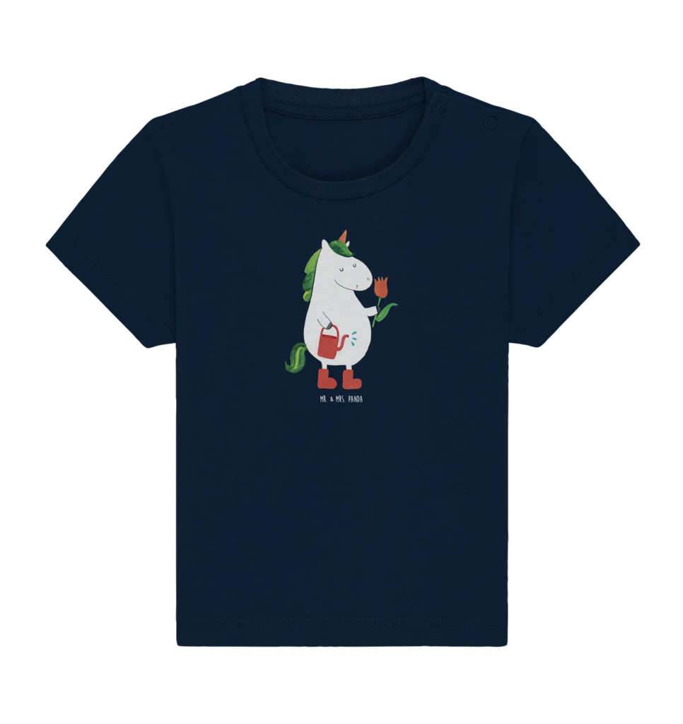 Organic Baby Shirt Einhorn Gärtner Baby T-Shirt, Jungen Baby T-Shirt, Mädchen Baby T-Shirt, Shirt, Einhorn, Einhörner, Einhorn Deko, Pegasus, Unicorn, Luftballon, Gießkanne, Giesskanne, Lebenslust, Freude, Blume, Freundin, Garten, Stiefel