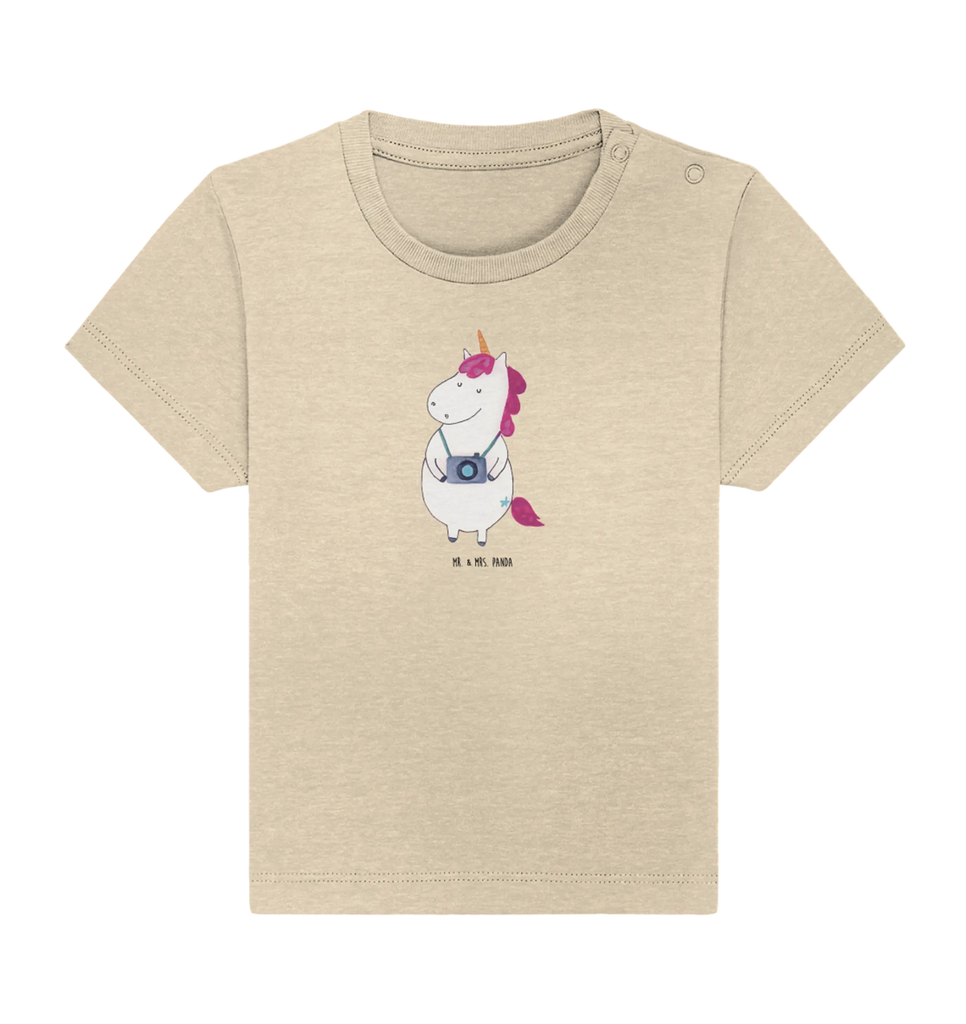 Organic Baby Shirt Einhorn Fotograf Baby T-Shirt, Jungen Baby T-Shirt, Mädchen Baby T-Shirt, Shirt, Einhorn, Einhörner, Einhorn Deko, Pegasus, Unicorn, Fotograf, Fotografie, Kamera, Reisen, Weltreise, Weltenbummler, Urlaub, Tourist, Kurztrip, Reise, Städtereise