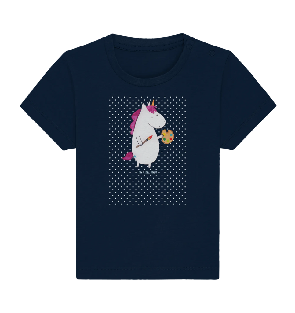 Organic Baby Shirt Einhorn Künstler Baby T-Shirt, Jungen Baby T-Shirt, Mädchen Baby T-Shirt, Shirt, Einhorn, Einhörner, Einhorn Deko, Pegasus, Unicorn, Englisch, Künstler, Artist, Malen, Zeichnen, Welt, Farbe, Stift, Pinsel, Geschenk, Maler