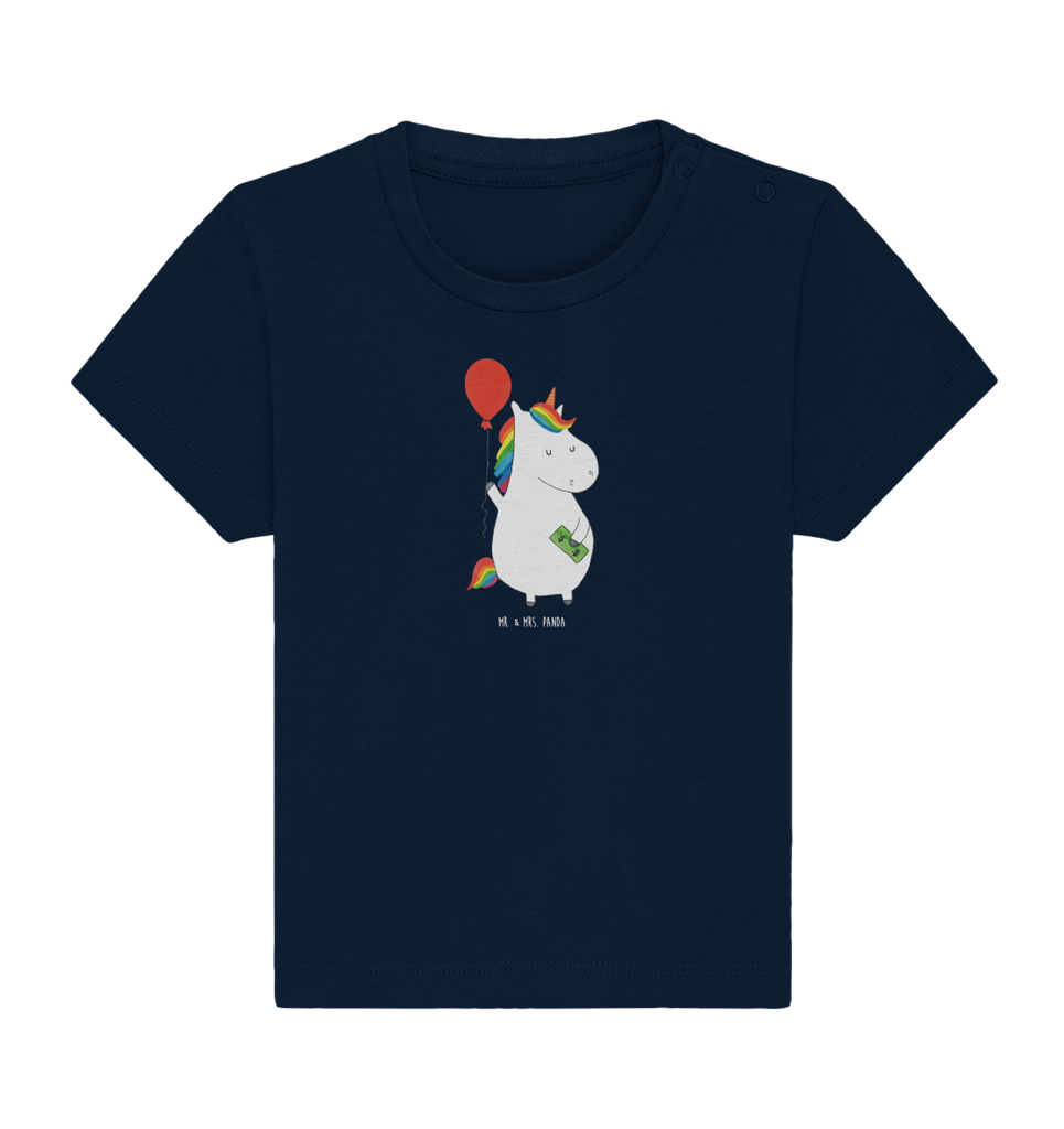 Organic Baby Shirt Einhorn Luftballon Baby T-Shirt, Jungen Baby T-Shirt, Mädchen Baby T-Shirt, Shirt, Einhorn, Einhörner, Einhorn Deko, Pegasus, Unicorn, Luftballon, Geld, Lebenslust, Freude, Geschenk, Freundin