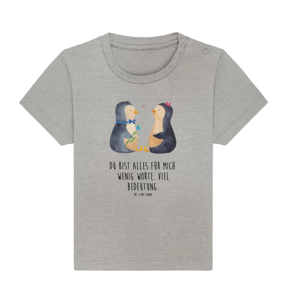 Organic Baby Shirt Pinguin Pärchen Baby T-Shirt, Jungen Baby T-Shirt, Mädchen Baby T-Shirt, Shirt, Pinguin, Pinguine, Liebe, Liebespaar, Liebesbeweis, Liebesgeschenk, Verlobung, Jahrestag, Hochzeitstag, Hochzeit, Hochzeitsgeschenk, große Liebe, Traumpaar