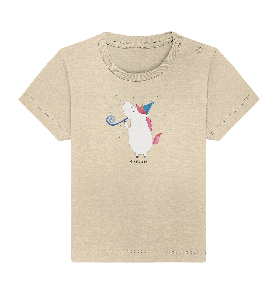 Organic Baby Shirt Einhorn Party Baby T-Shirt, Jungen Baby T-Shirt, Mädchen Baby T-Shirt, Shirt, Einhorn, Einhörner, Einhorn Deko, Pegasus, Unicorn, Glitzer, Konfetti, Party, Geburtstag, Feier, Fest, Alkohol, Disco, Club