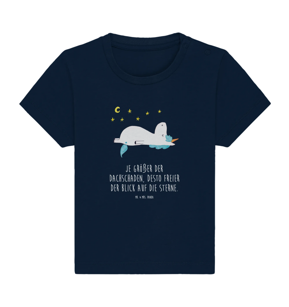 Organic Baby Shirt Einhorn Sternenhimmel Baby T-Shirt, Jungen Baby T-Shirt, Mädchen Baby T-Shirt, Shirt, Einhorn, Einhörner, Einhorn Deko, Pegasus, Unicorn, Sterne, Dachschaden, Verrückt, Sternenhimmel