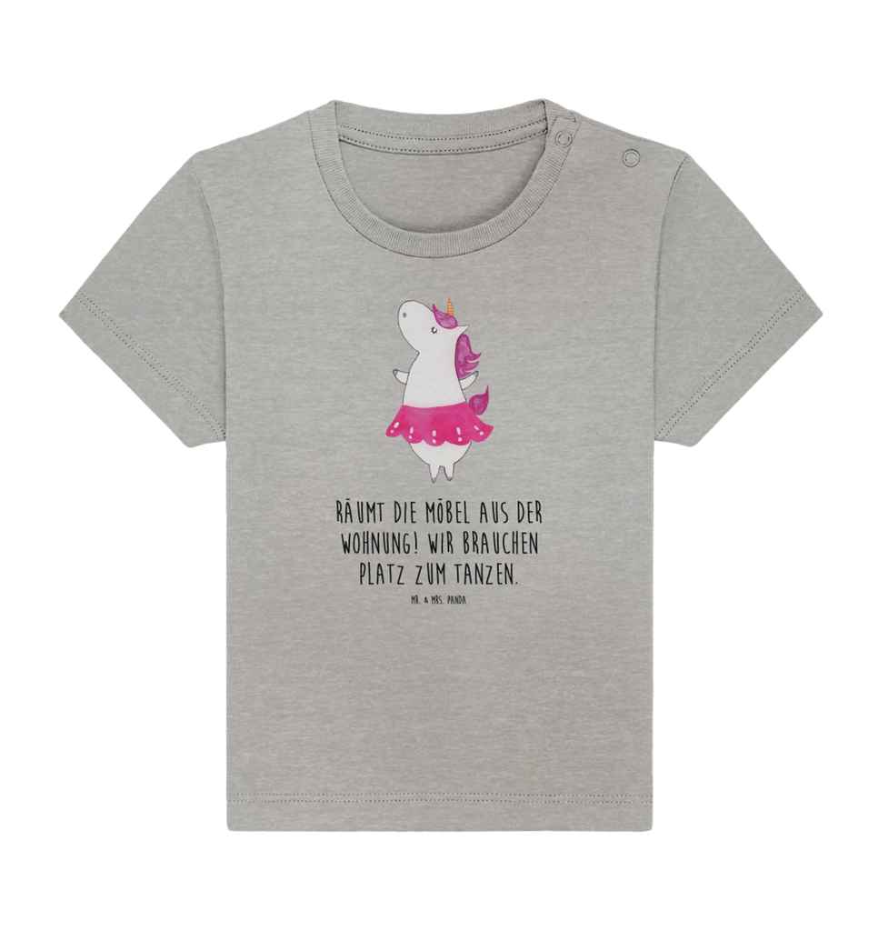 Organic Baby Shirt Einhorn Ballerina Baby T-Shirt, Jungen Baby T-Shirt, Mädchen Baby T-Shirt, Shirt, Einhorn, Einhörner, Einhorn Deko, Pegasus, Unicorn, Tanzen, Ballerina, Party, Wohnung, Spaß, Feiern, Geburtstag, Tänzerin, Lebenslust, Lebensfreude