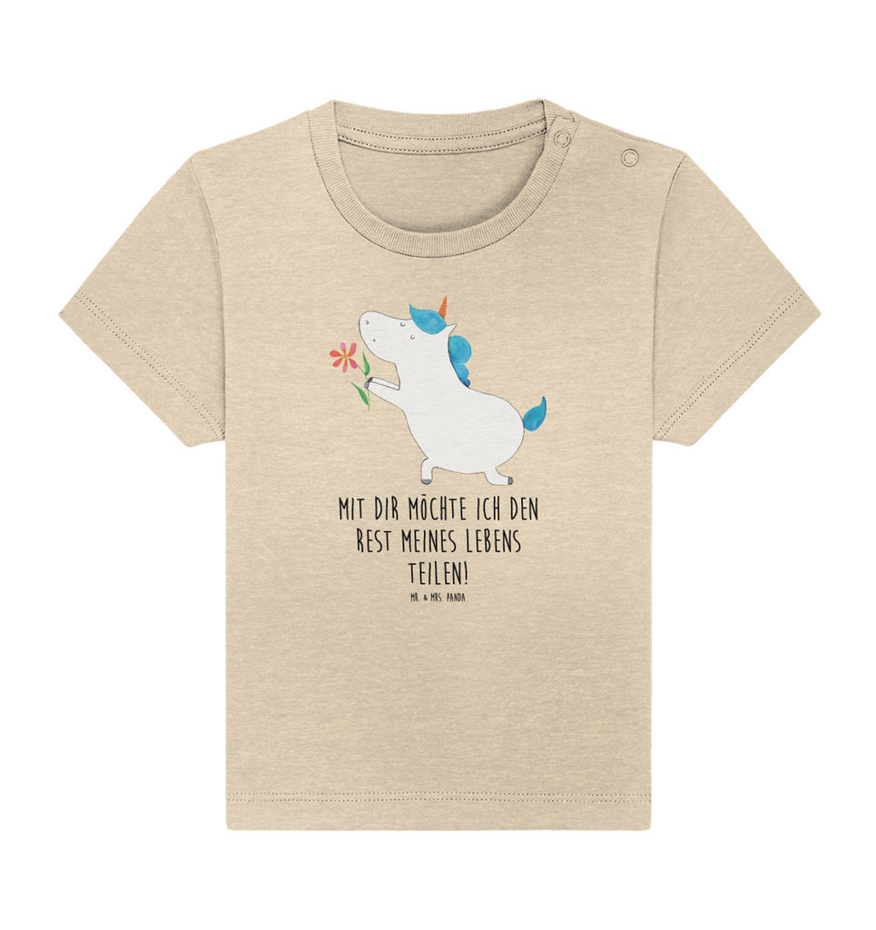 Organic Baby Shirt Einhorn Blume Baby T-Shirt, Jungen Baby T-Shirt, Mädchen Baby T-Shirt, Shirt, Einhorn, Einhörner, Einhorn Deko, Pegasus, Unicorn, Liebe, Liebesbeweis, Antrag, Heiratsantrag, Verlobung, Ehepaar, Pärchen, Partner, Freund, Freundin, Ehe, heiraten